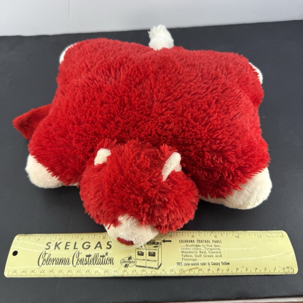 Rare Pillow Pet Pee-Wee Valentine's Red Cat Plush Heart Polka Dot Mini 12" 2009 - Picture 6 of 6